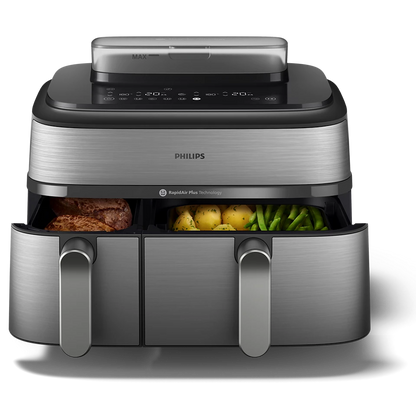 Philips Airfryer Série 5000 – Air Fryer double panier 9 L avec cuisson vapeur