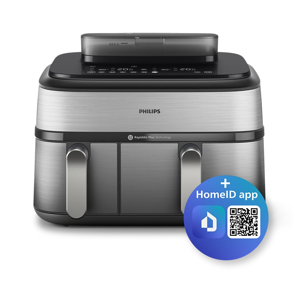Philips Airfryer Série 5000 – Air Fryer double panier 9 L avec cuisson vapeur