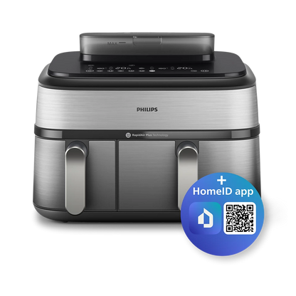 Philips Airfryer Série 5000 – Air Fryer double panier 9 L avec cuisson vapeur