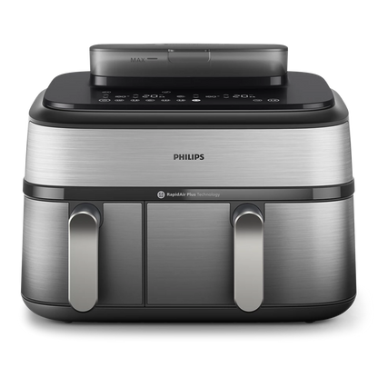 Philips Airfryer Série 5000 – Air Fryer double panier 9 L avec cuisson vapeur